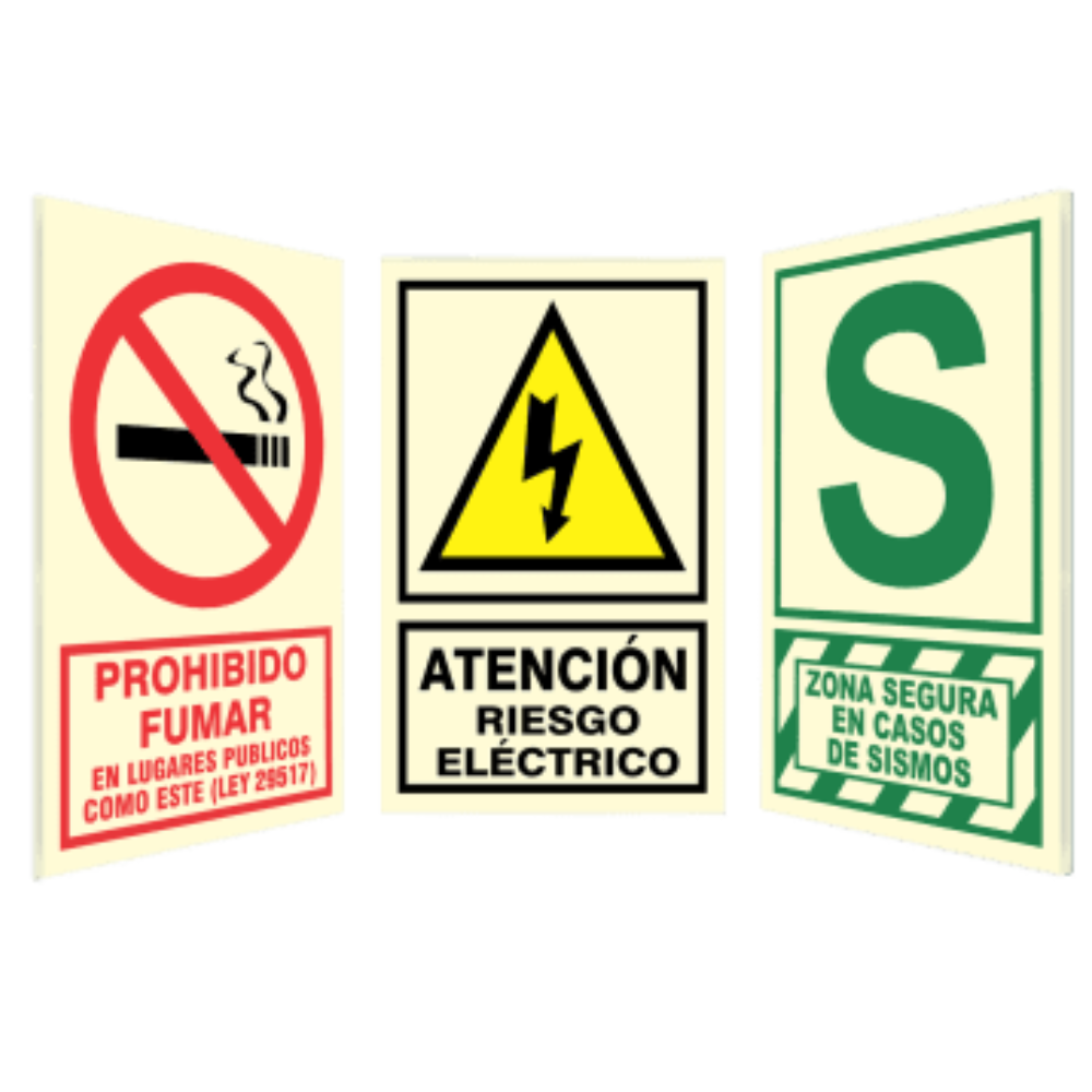 SEÑALES FOTOLUMINOSAS CON BASE 30X40